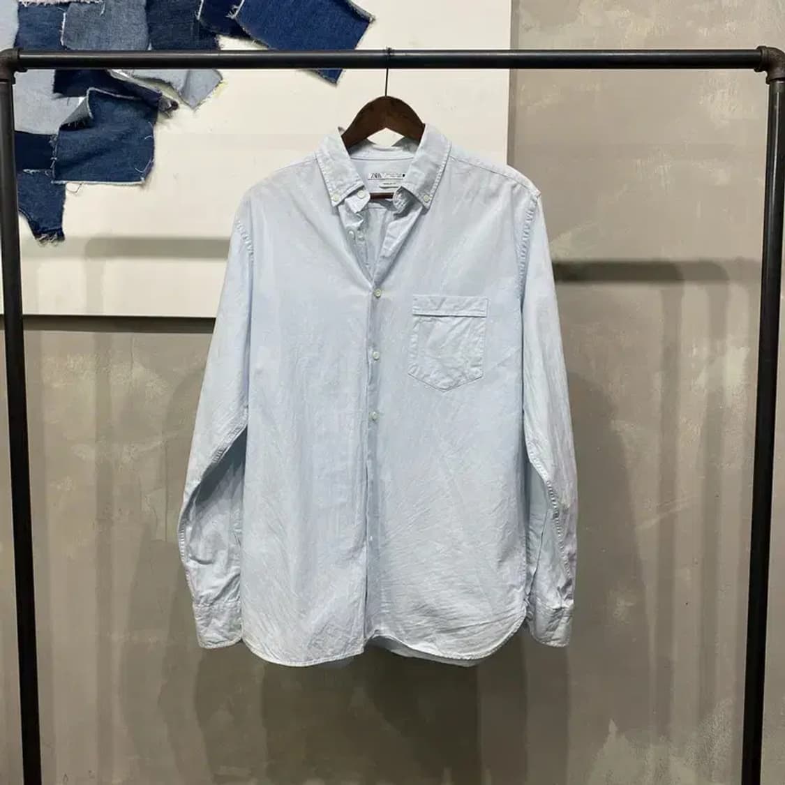 (100) 자라 ZARA 캐주얼 포켓 셔츠 남방 상품이미지1