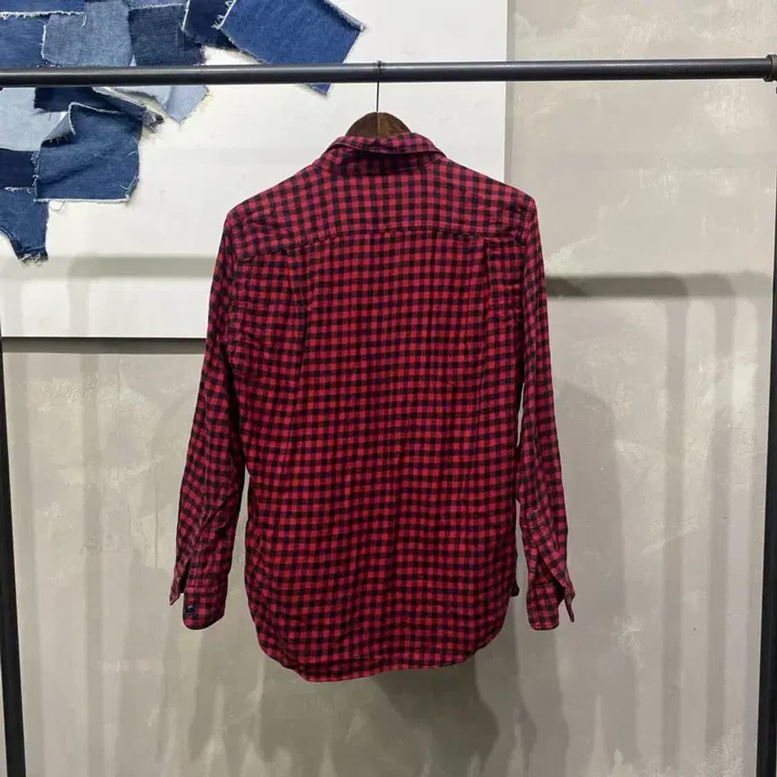 (100) 유니클로 캐주얼 체크 셔츠 남방 상품이미지4