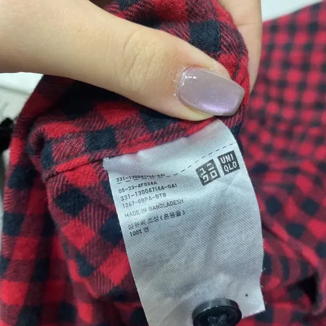 (100) 유니클로 캐주얼 체크 셔츠 남방 상품이미지5