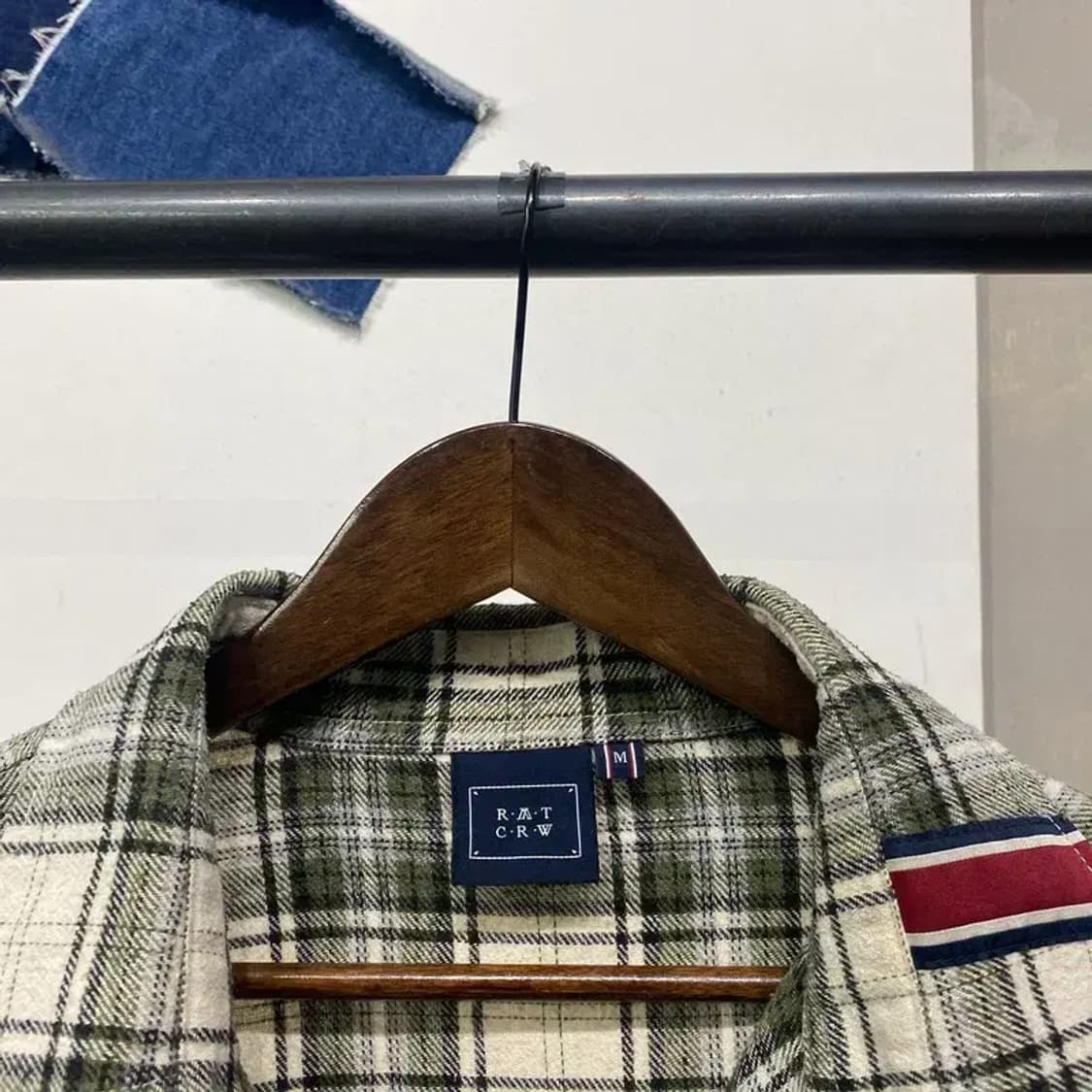 (95) 로맨틱크라운 스트릿 투톤 체크 셔츠 남방 상품이미지2