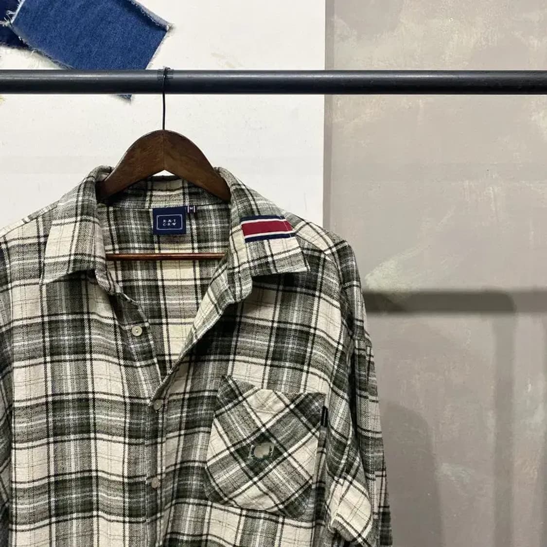 (95) 로맨틱크라운 스트릿 투톤 체크 셔츠 남방 상품이미지3