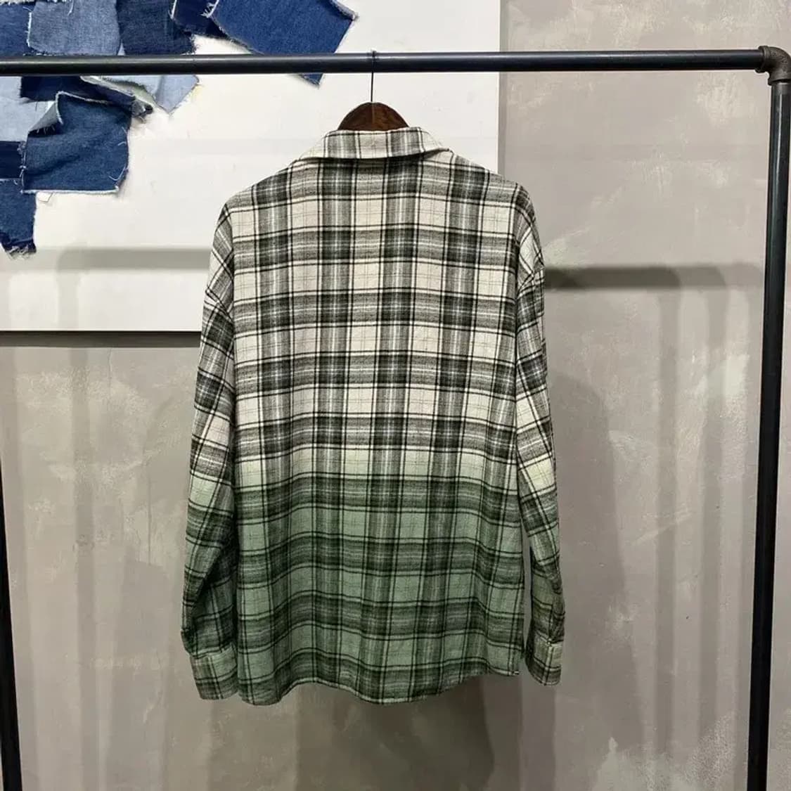 (95) 로맨틱크라운 스트릿 투톤 체크 셔츠 남방 상품이미지4