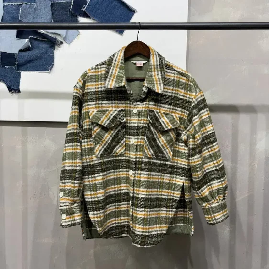 (85) 쥬시쥬디 여성 모직 체크 셔츠 자켓 상품이미지1
