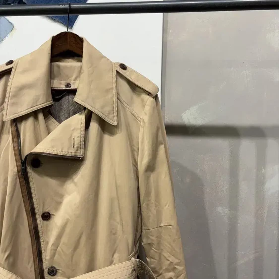 (100) 솔리드옴므 우영미 캐주얼 투웨이 트렌치 코트 상품이미지3