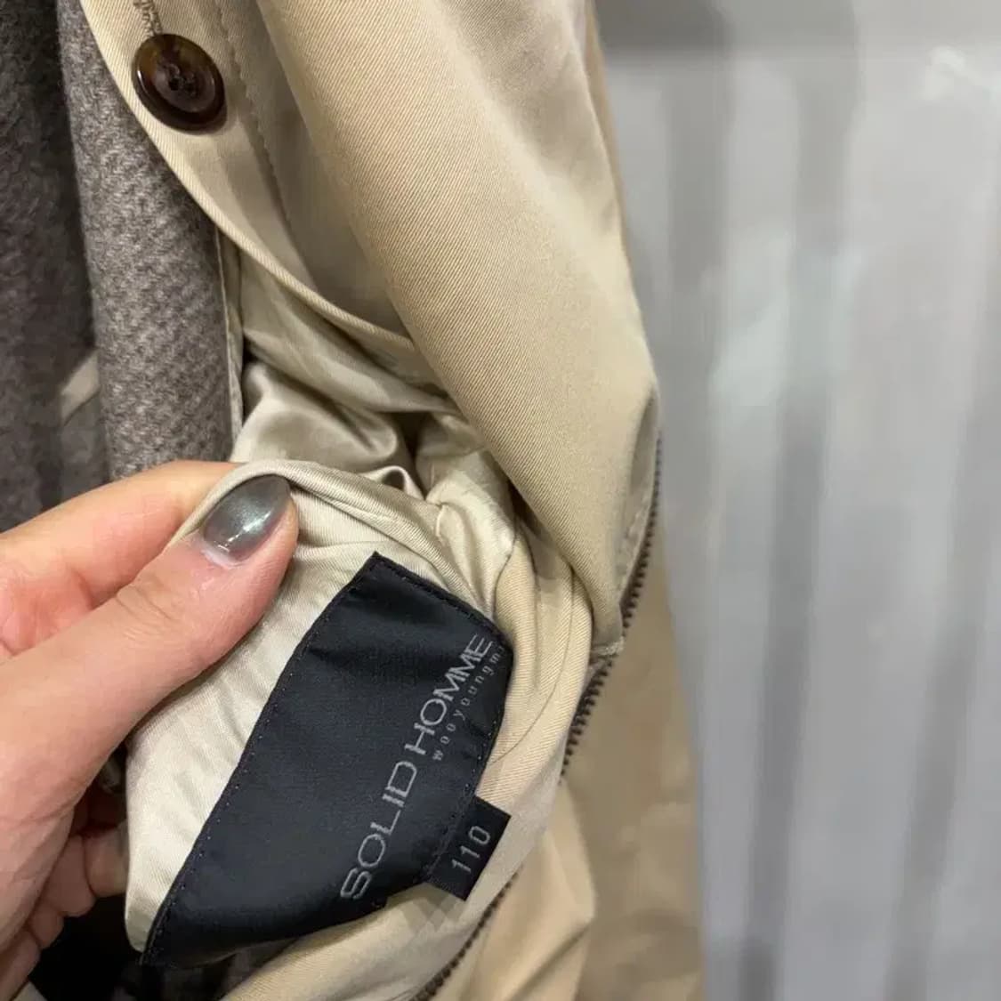 (100) 솔리드옴므 우영미 캐주얼 투웨이 트렌치 코트 상품이미지5