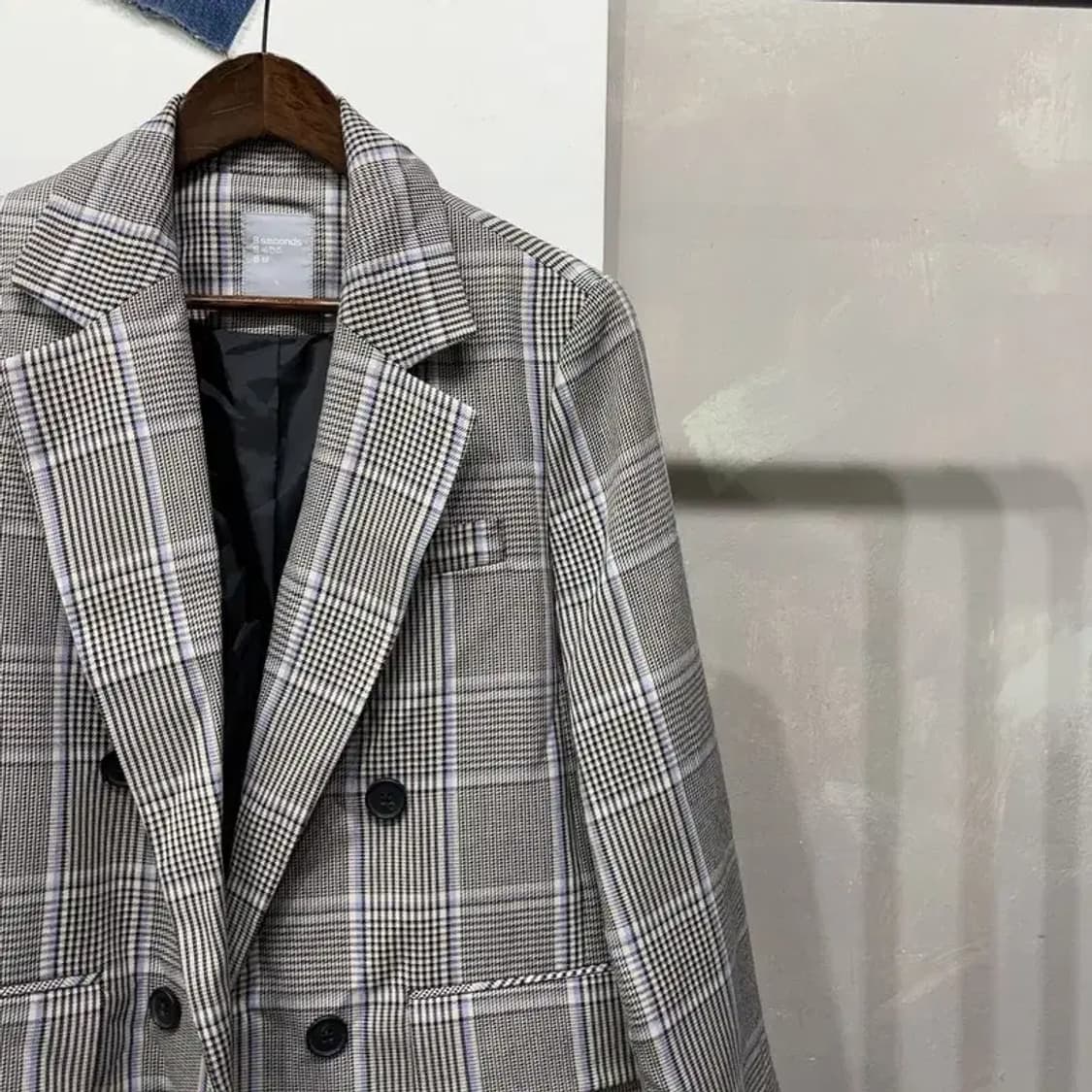 (85) 에잇세컨즈 여성 캐주얼 더블 체크 자켓 블레이저 상품이미지3