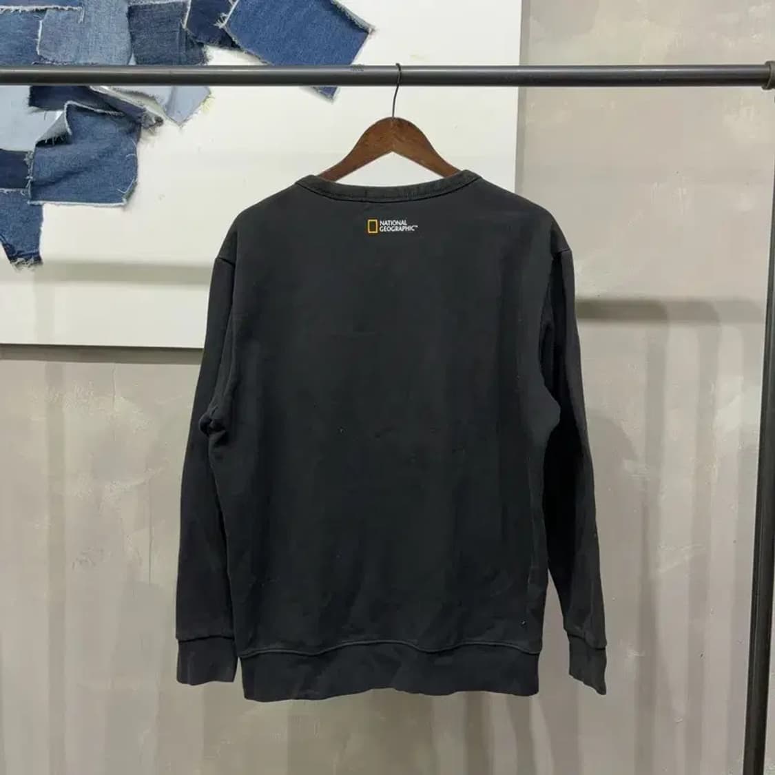 (110) 내셔널지오그래픽 캐주얼 기모 로고 자수 맨투맨 상품이미지4