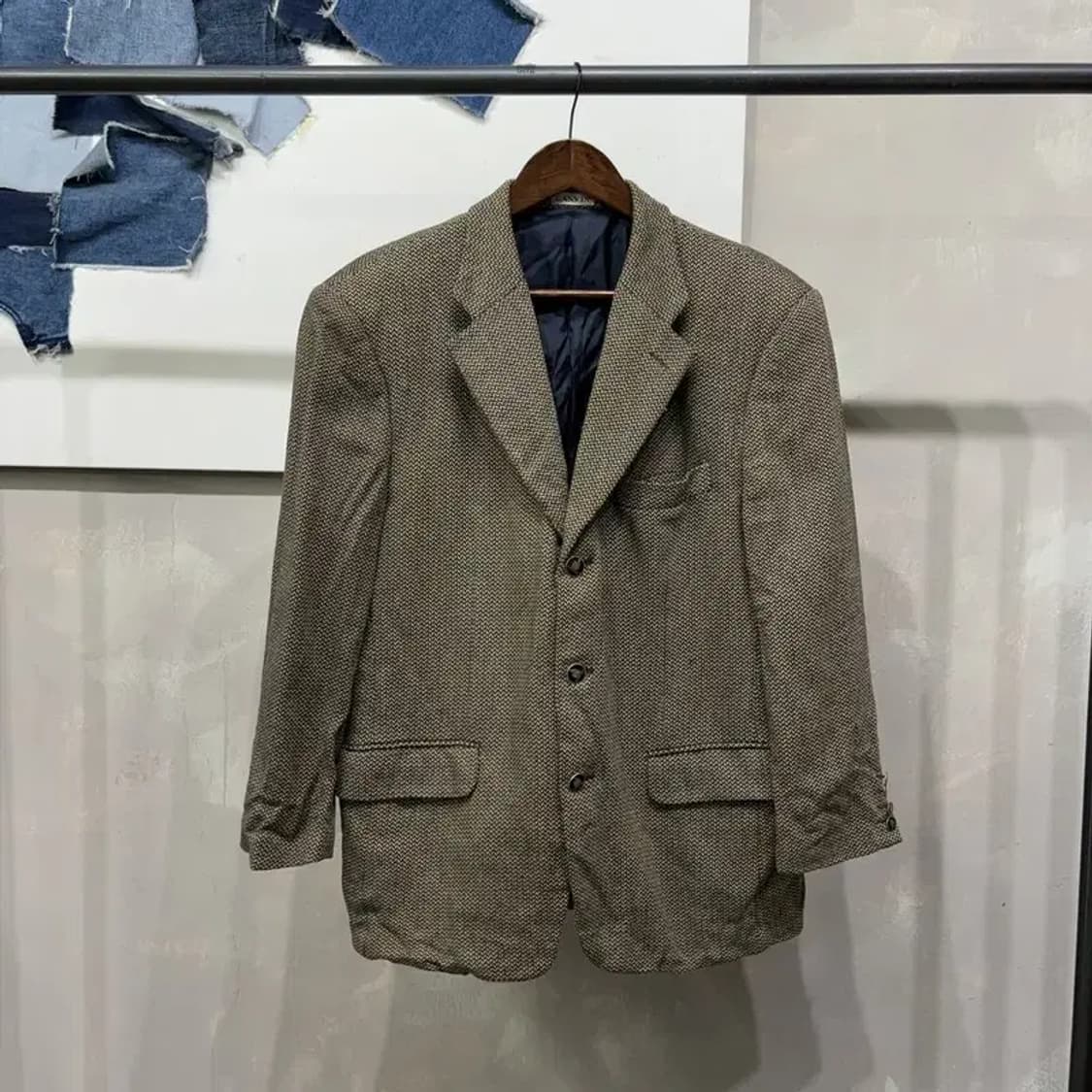 (100) 랑방 명품 빈티지 올드스쿨 캐시미어 블레이저 자켓 상품이미지1