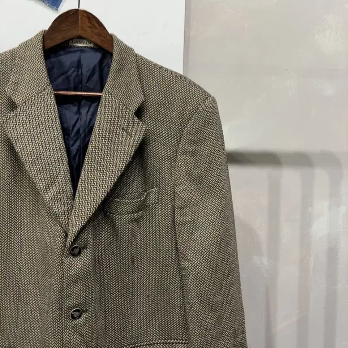 (100) 랑방 명품 빈티지 올드스쿨 캐시미어 블레이저 자켓 상품이미지4