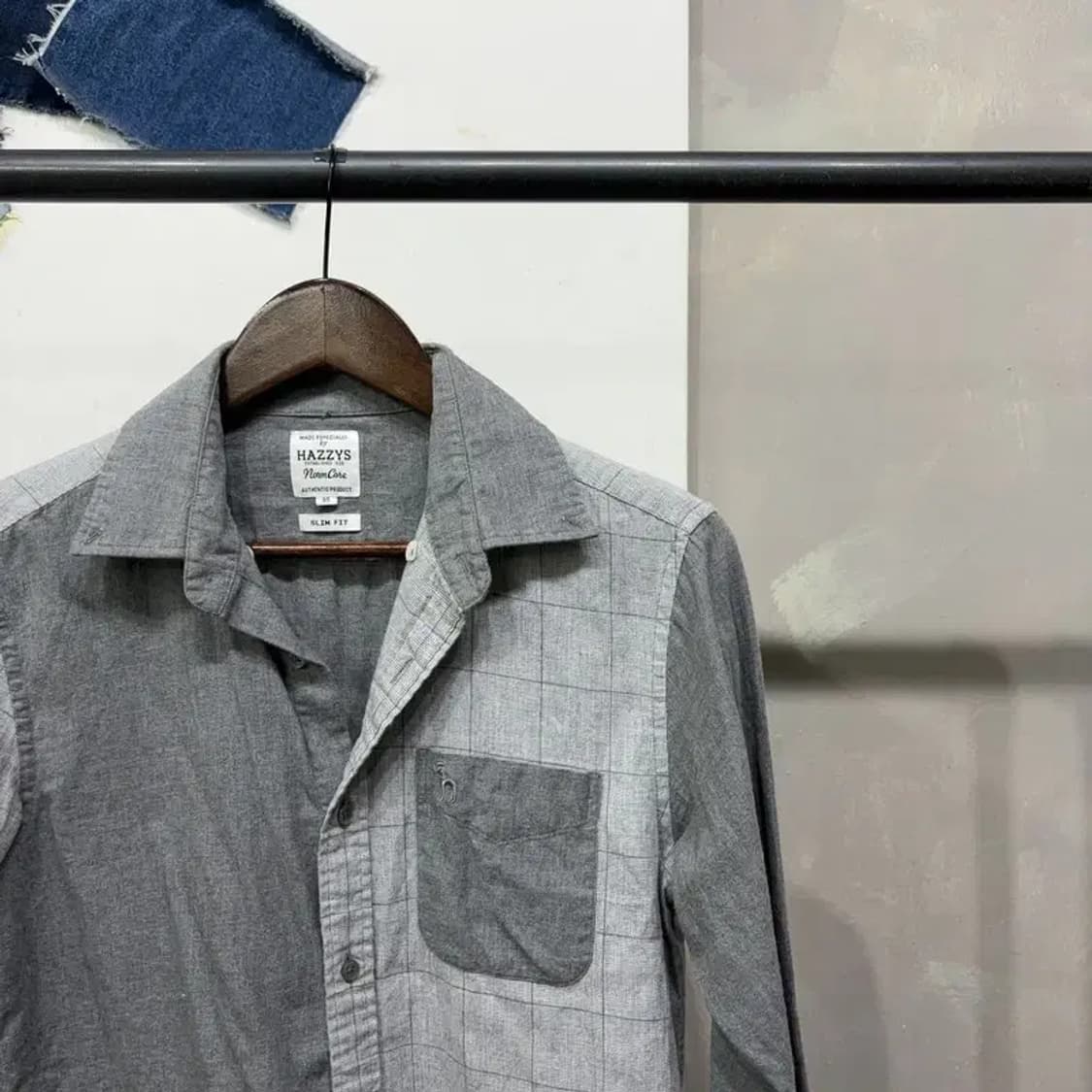 (95) 헤지스 캐주얼 클래식 배색 셔츠 남방 상품이미지3