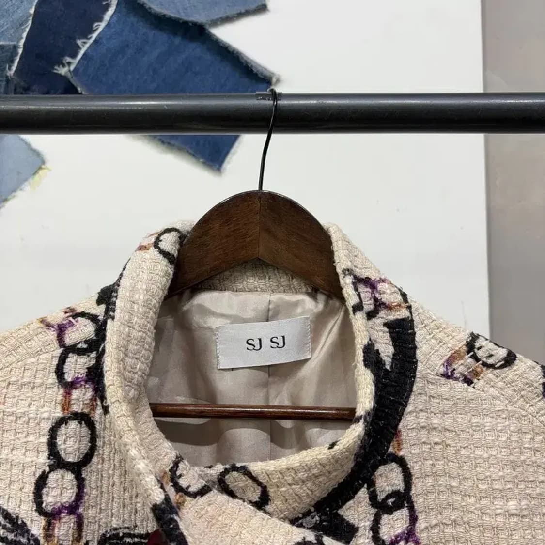 (F) SJSJ 여성 한섬 레이어드 반팔 자켓 상품이미지2