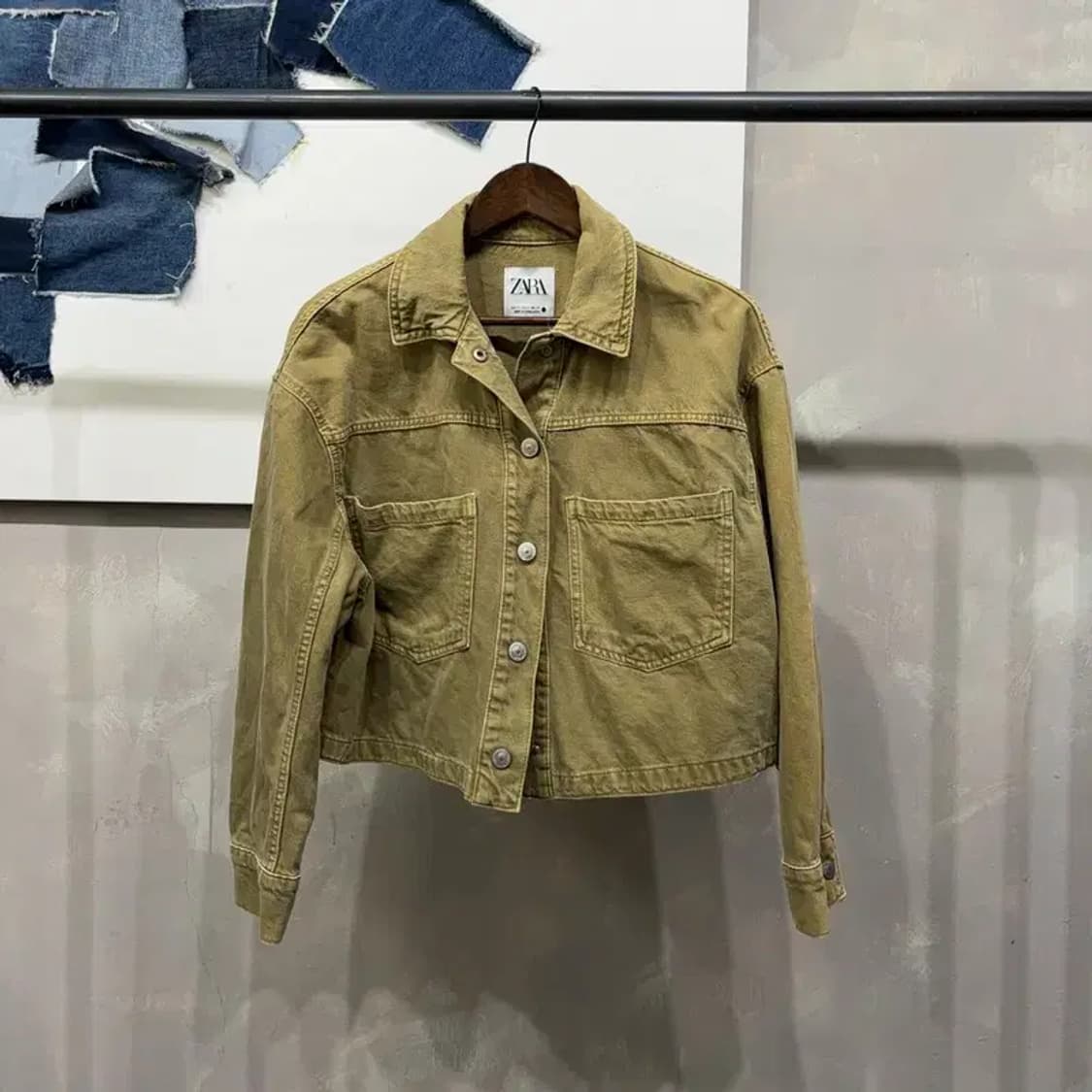 (95) 자라 ZARA 여성 크롭 트러커 자켓 상품이미지1