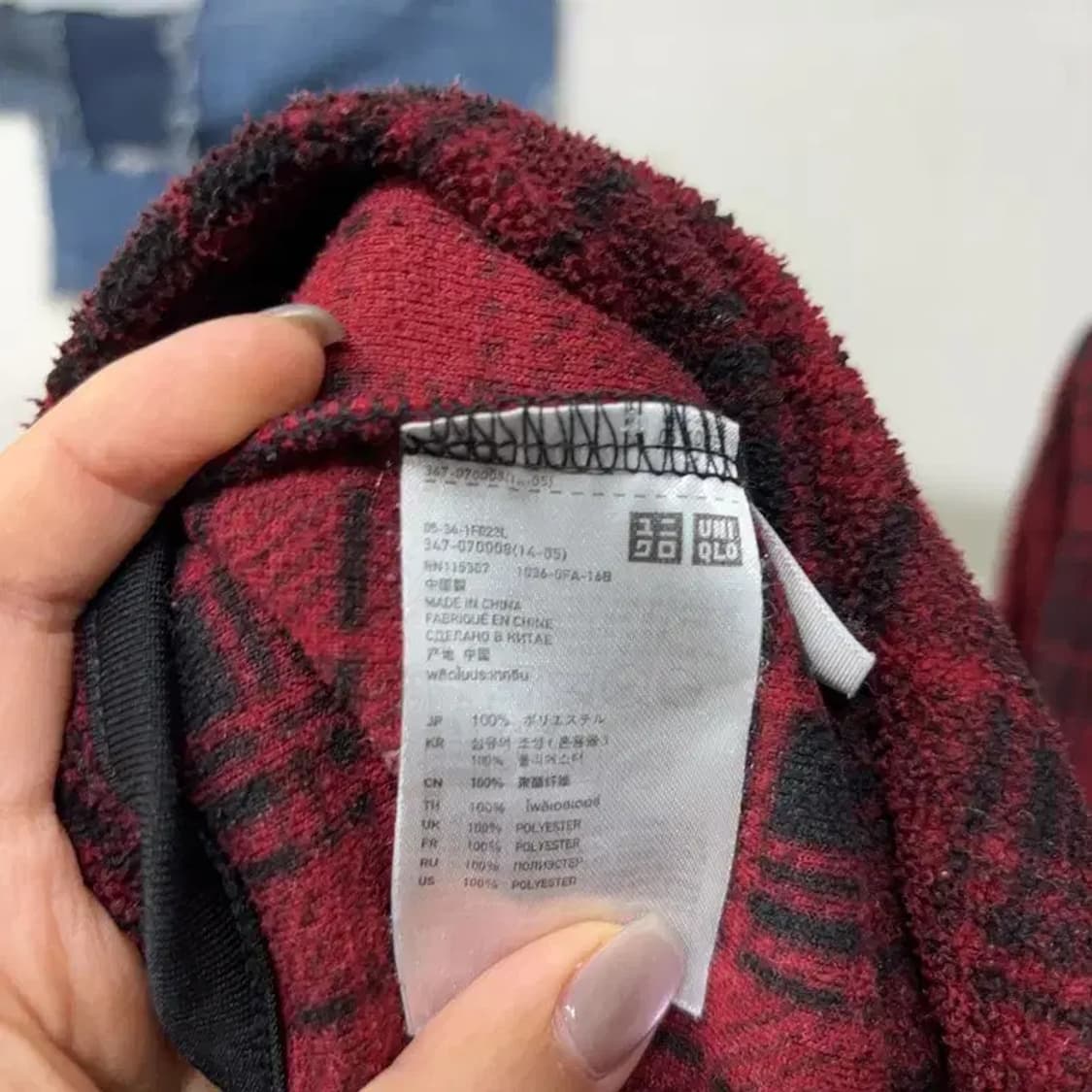 (95) 유니클로 캐주얼 체크 후리스 플리츠 집업 상품이미지6