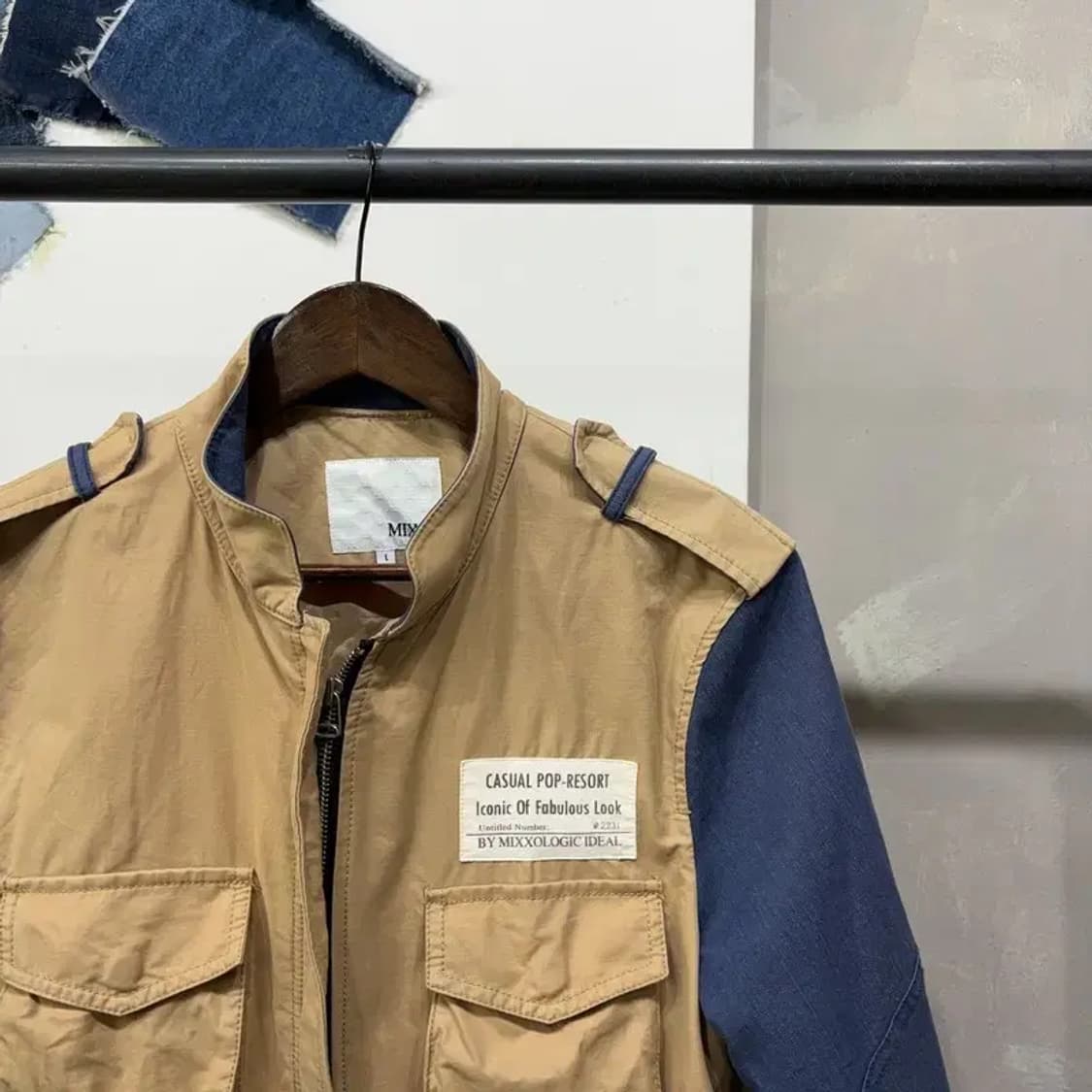 (95) 미쏘 여성 캐주얼 야상 배색 자켓 상품이미지3