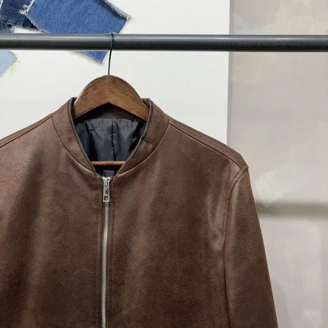 (95) 자라 ZARA 스웨이드 새무 블루종 자켓 상품이미지2