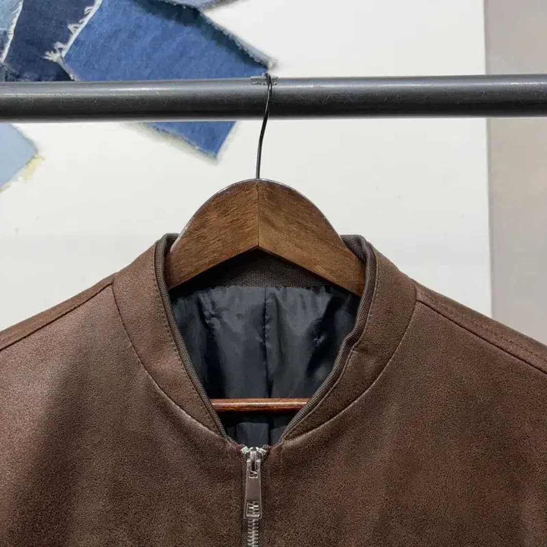 (95) 자라 ZARA 스웨이드 새무 블루종 자켓 상품이미지4