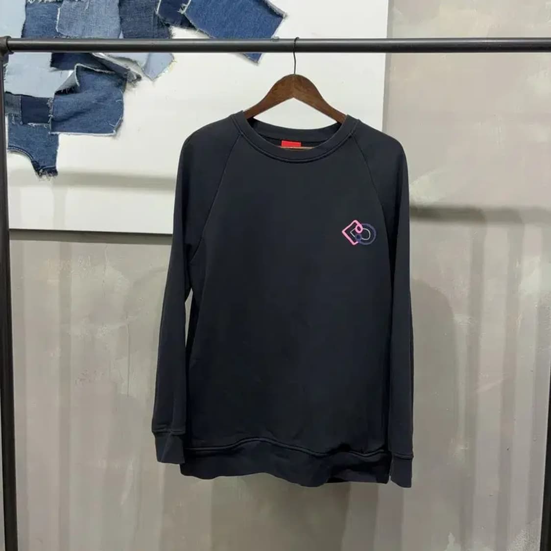 (100) 럭키슈에뜨 여성 오버사이즈 프린팅 맨투맨 상품이미지1