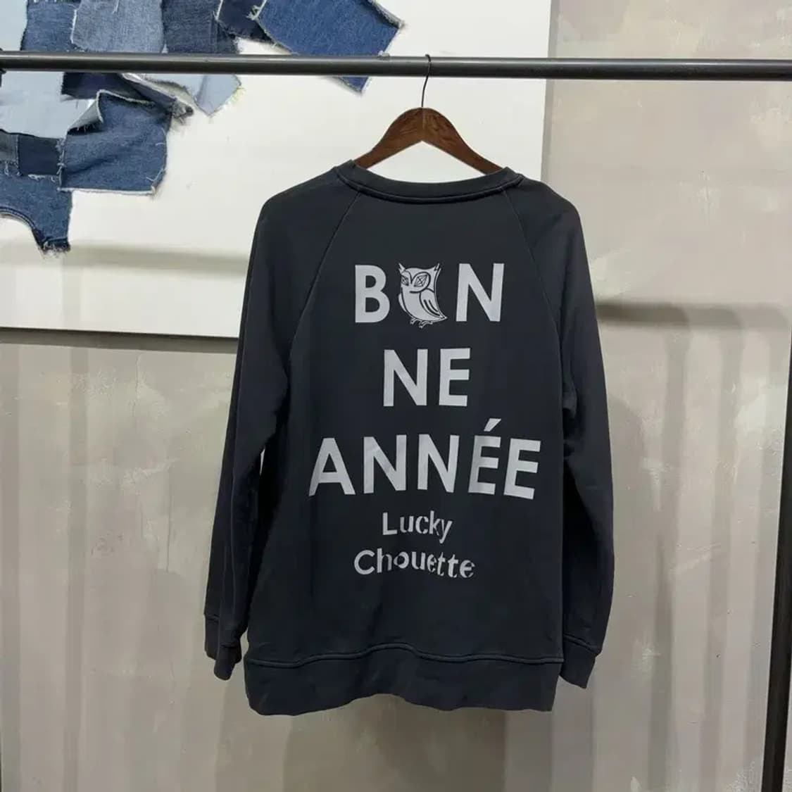 (100) 럭키슈에뜨 여성 오버사이즈 프린팅 맨투맨 상품이미지4