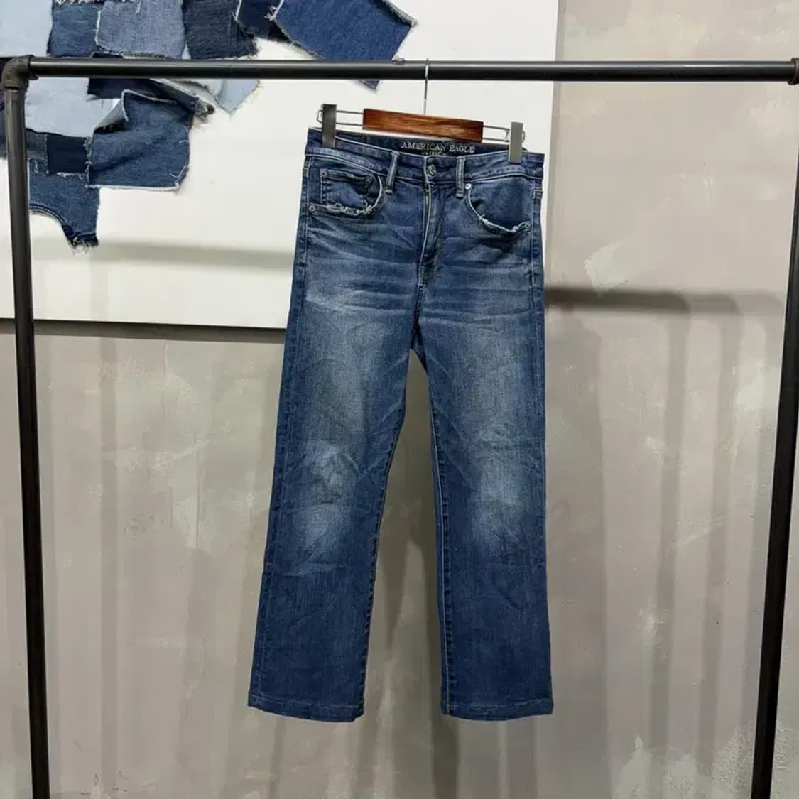 (26인치) 아메리칸이글 여성 빈티지 스판 진청바지 데님팬츠 상품이미지1