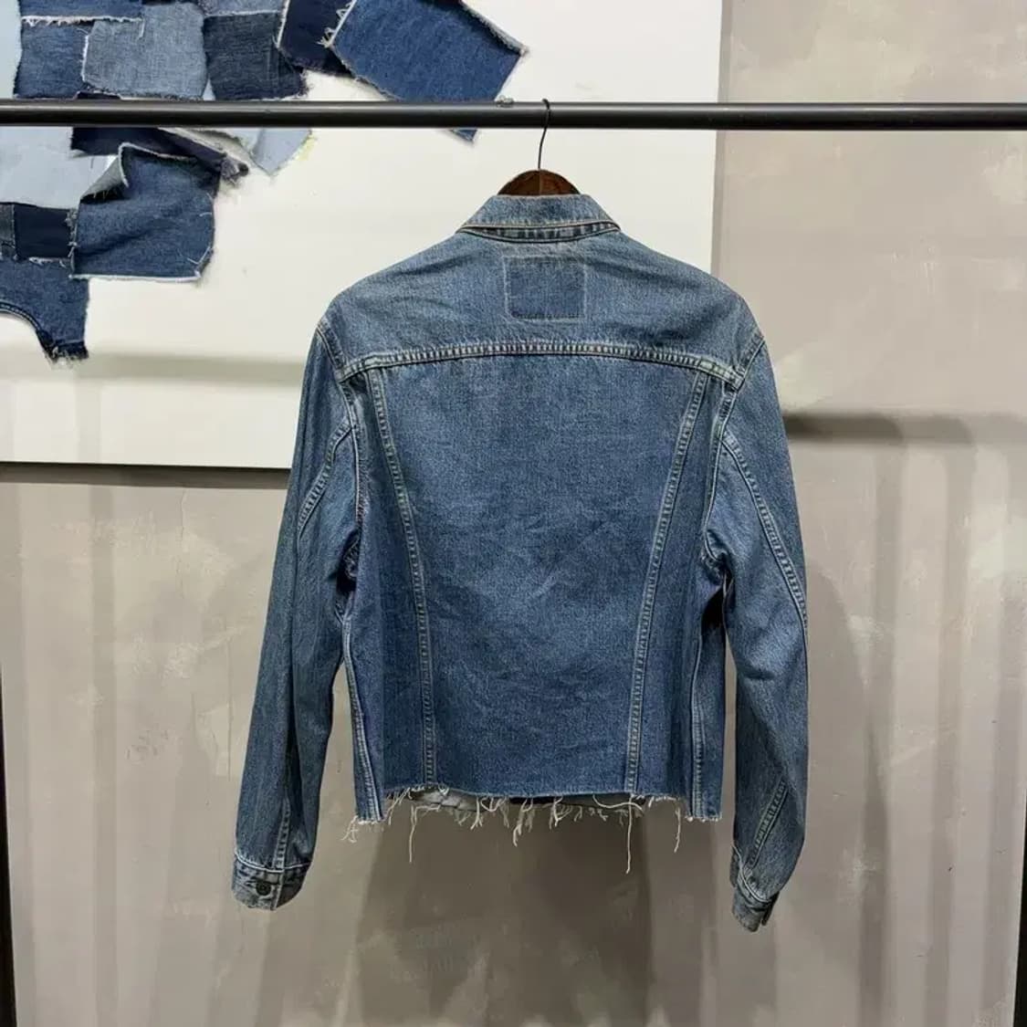 (100) 리바이스 70503 빈티지 컷팅 데님 트러커 청자켓 상품이미지4
