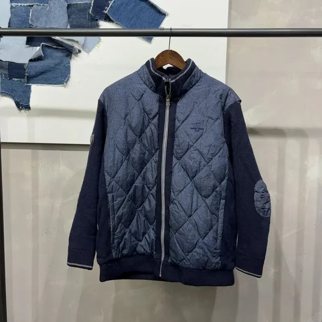 (105) 헨리코튼골프 퀼팅 오리털 니트 패딩 자켓 상품이미지1