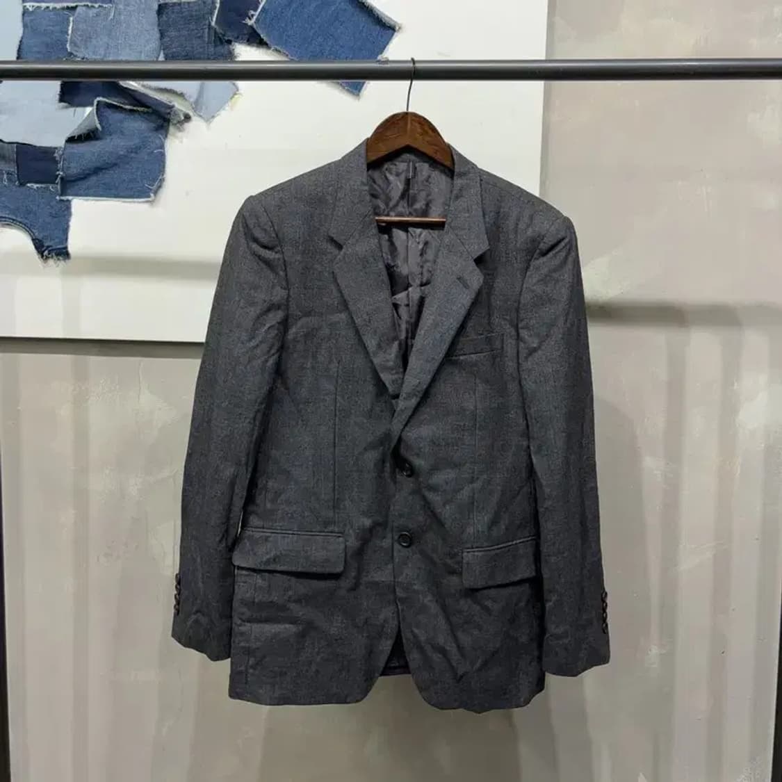 (100) 커스텀멜로우 캐주얼 클래식 모직 블레이저 자켓 상품이미지1