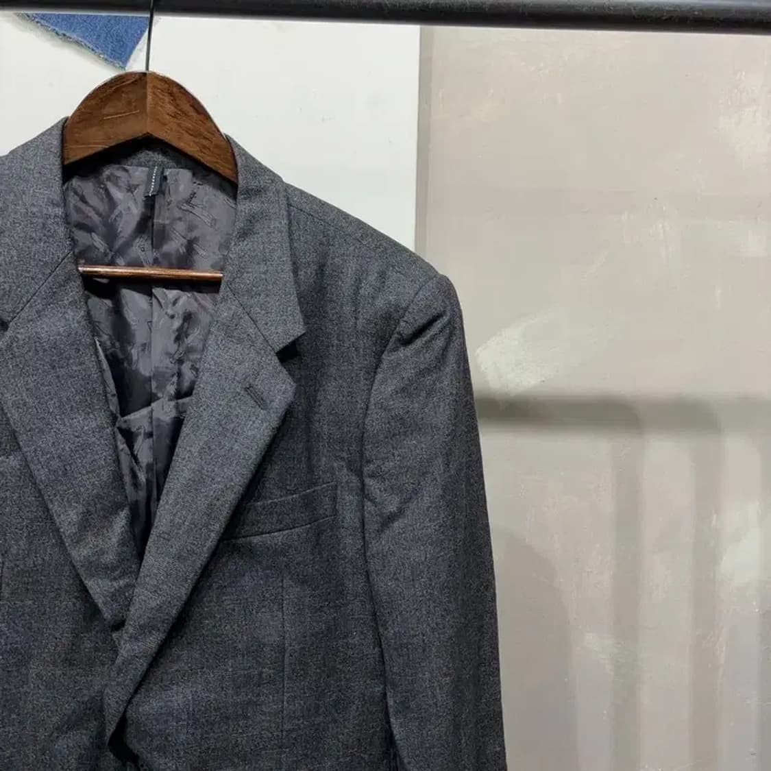 (100) 커스텀멜로우 캐주얼 클래식 모직 블레이저 자켓 상품이미지3