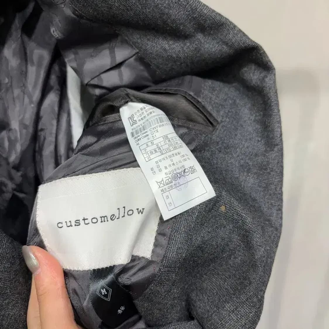 (100) 커스텀멜로우 캐주얼 클래식 모직 블레이저 자켓 상품이미지5