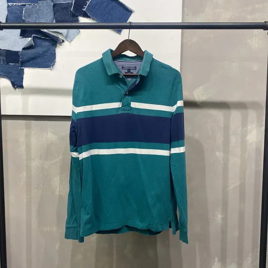 (105) 타미힐피거 캐주얼 스트라이프 긴팔 카라티 상품이미지1