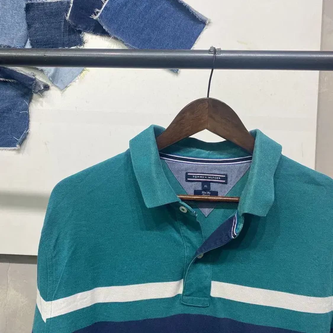 (105) 타미힐피거 캐주얼 스트라이프 긴팔 카라티 상품이미지3