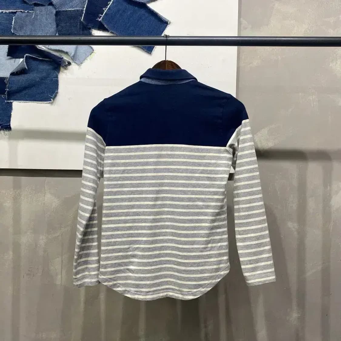 (90) 빈폴 여성 아웃도어 배색 스트라이프 긴팔 카라티 상품이미지4