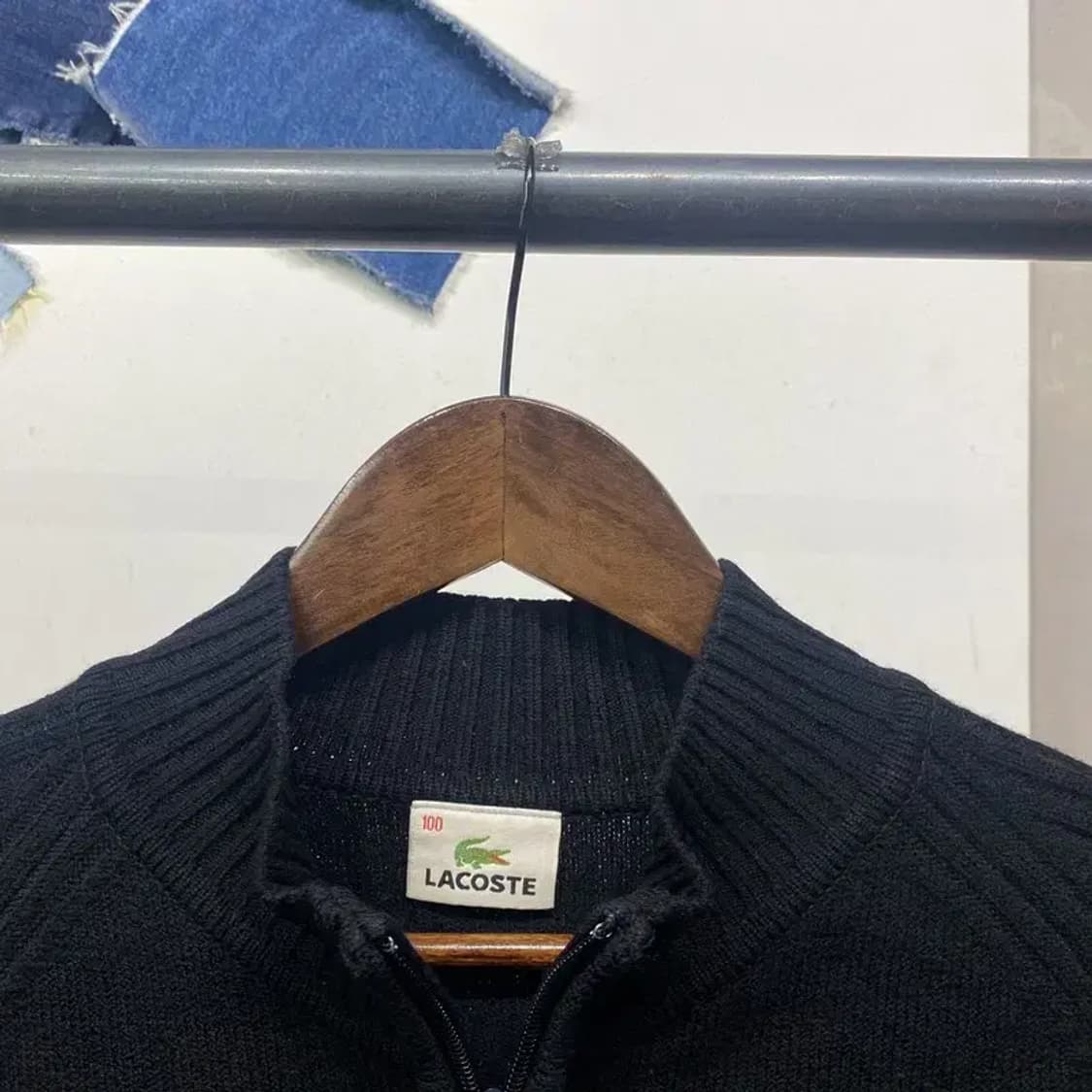 (95) 라코스테 여성 캐주얼 자수 니트 집업 자켓 상품이미지2