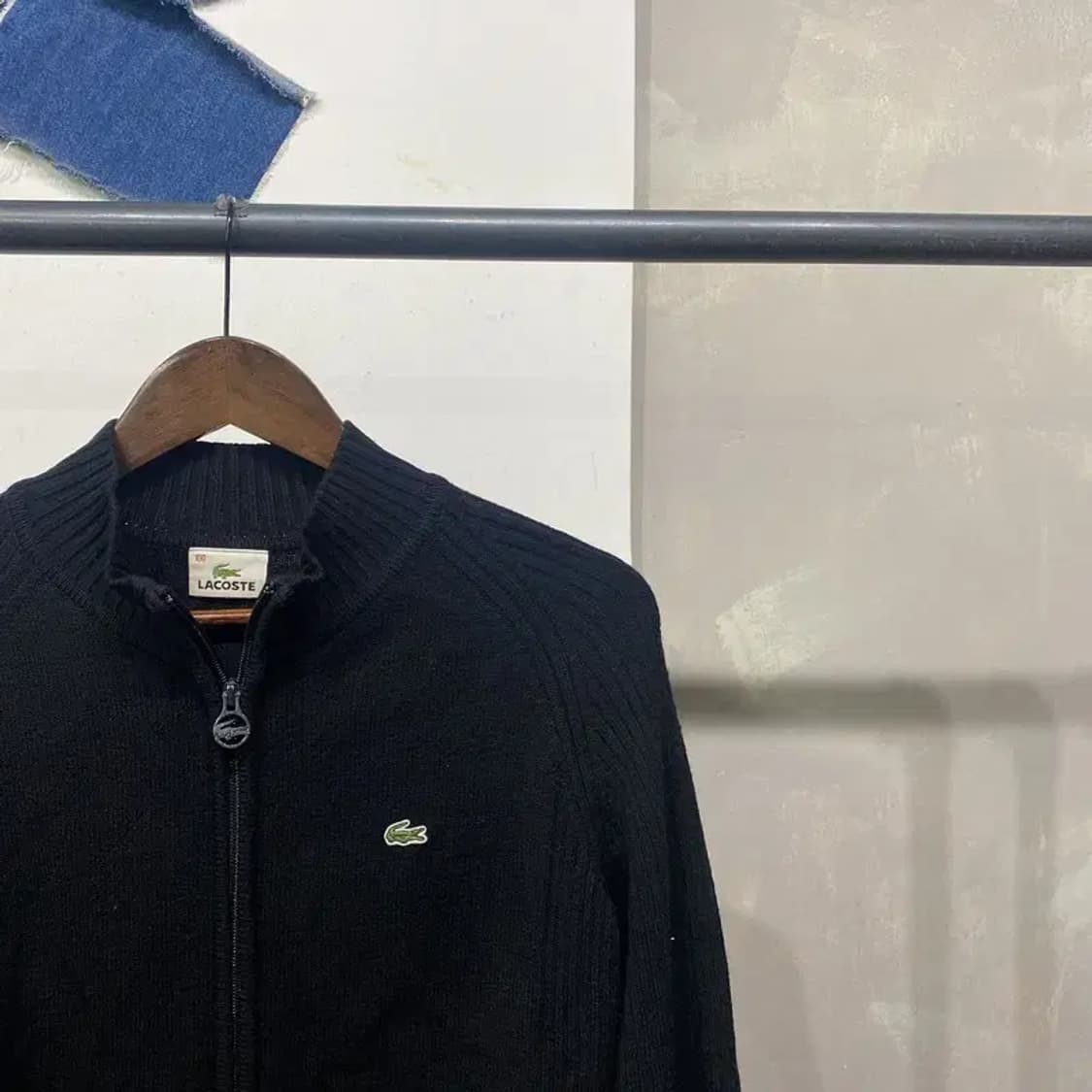 (95) 라코스테 여성 캐주얼 자수 니트 집업 자켓 상품이미지3