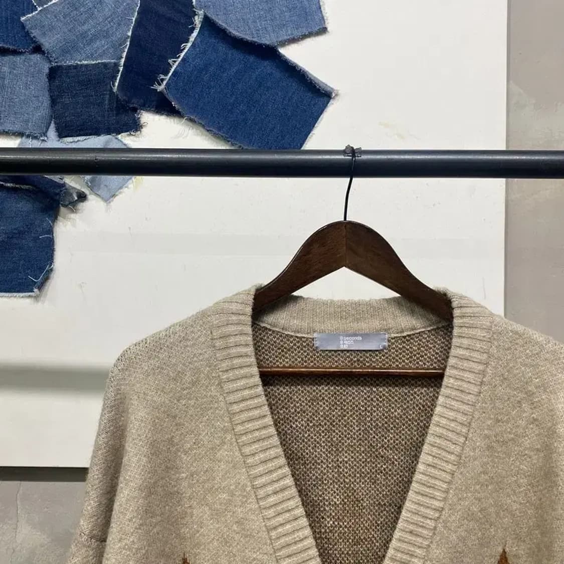 (110) 에잇세컨즈 캐주얼 아가일 니트 가디건 상품이미지3