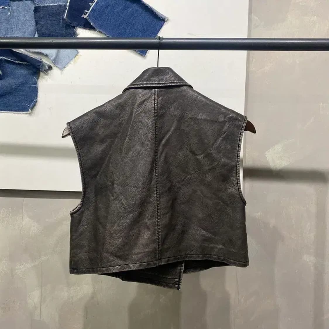 (85) 자라 ZARA 여성 인조가죽 레더 조끼 베스트 자켓 상품이미지4