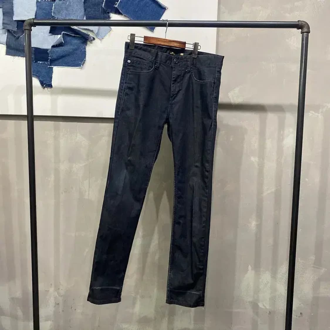 (32인치) 에스크 ASK 빈티지 신치백 진청바지 데님팬츠 상품이미지1