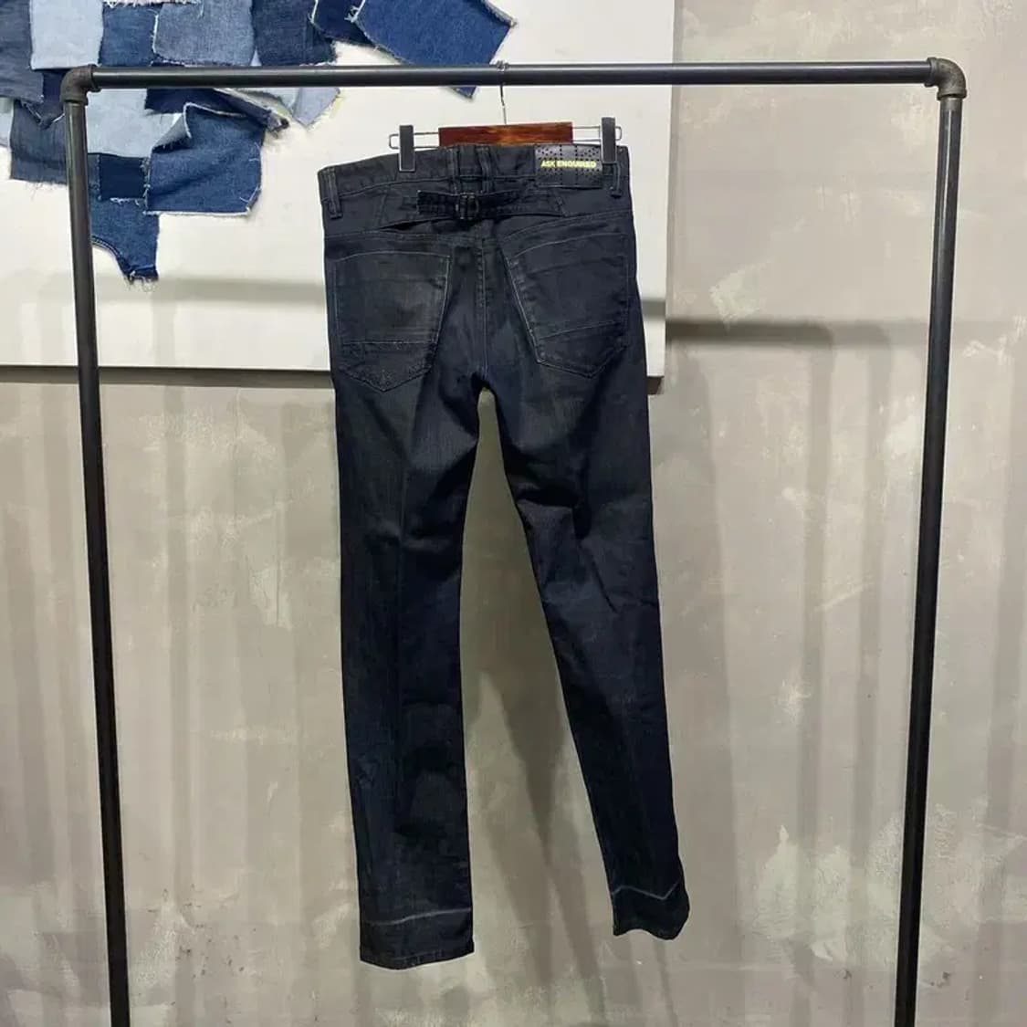(32인치) 에스크 ASK 빈티지 신치백 진청바지 데님팬츠 상품이미지3