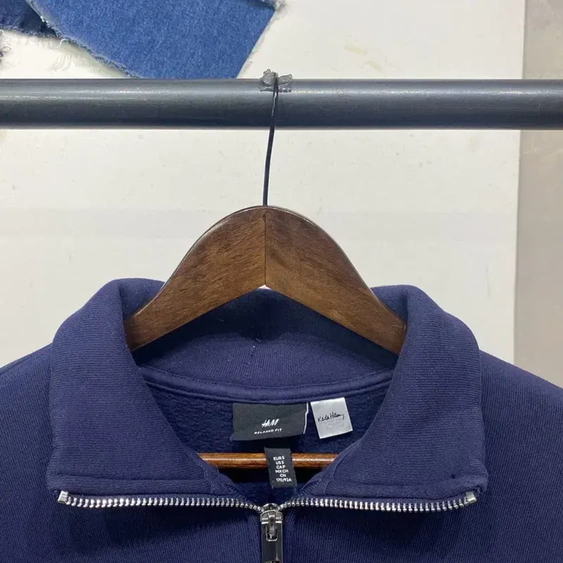 (95) H.M 흐앤므 캐주얼 릴렉스핏 반집업 기모 맨투맨 긴팔 티 상품이미지2