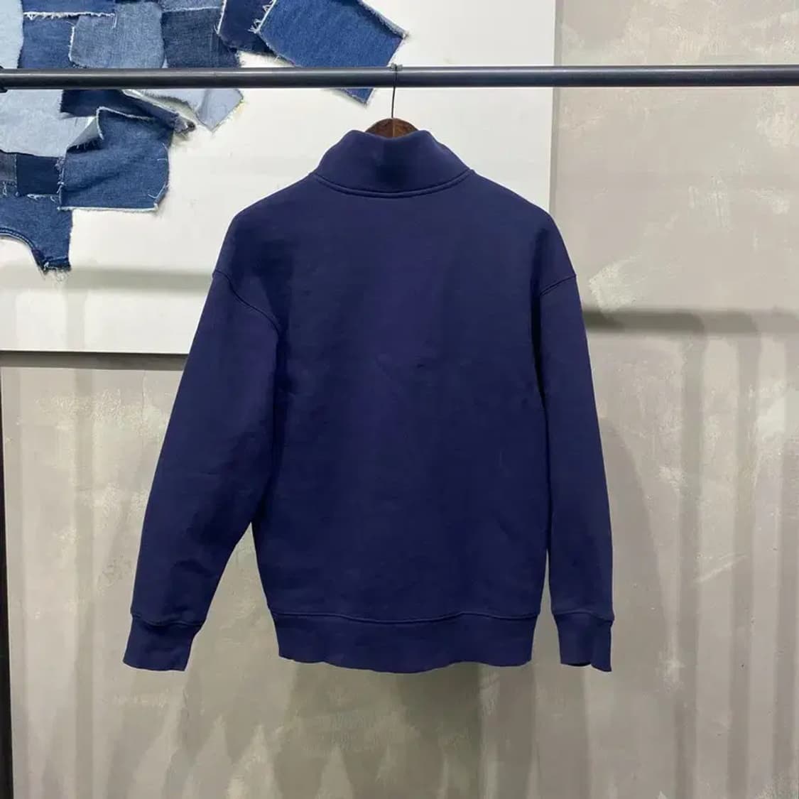 (95) H.M 흐앤므 캐주얼 릴렉스핏 반집업 기모 맨투맨 긴팔 티 상품이미지4