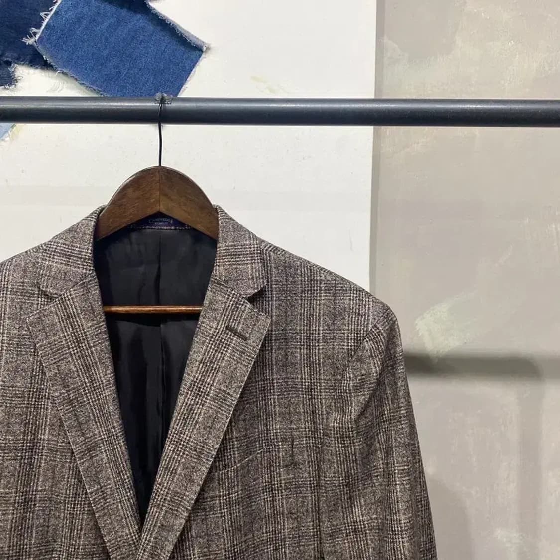 (110) 캠브리지멤버스 캐주얼 체크 울 블레이저 자켓 상품이미지3