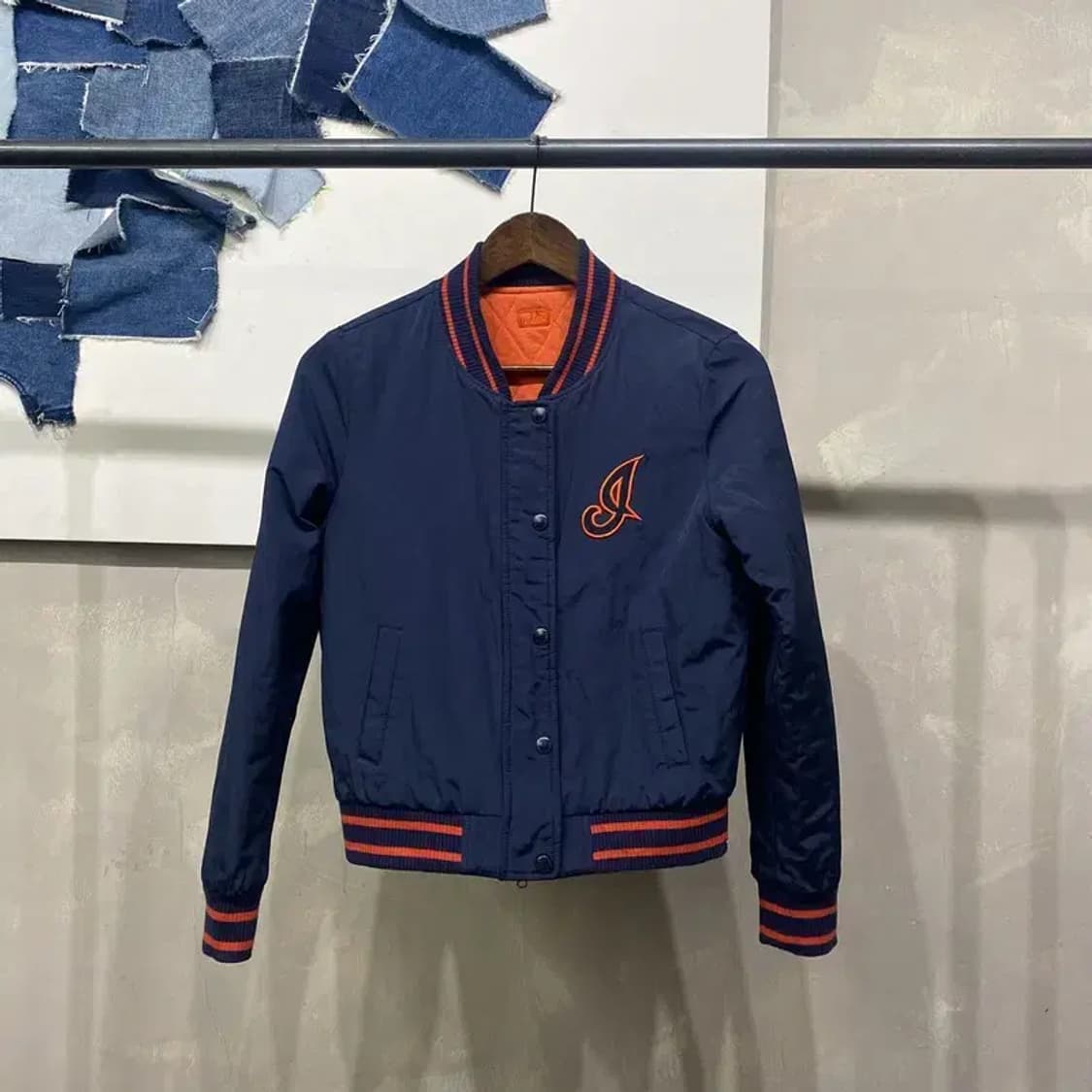 (90) MLB 클리브랜드 여성 양면 리버시블 경량패딩 블루종 자켓 상품이미지6