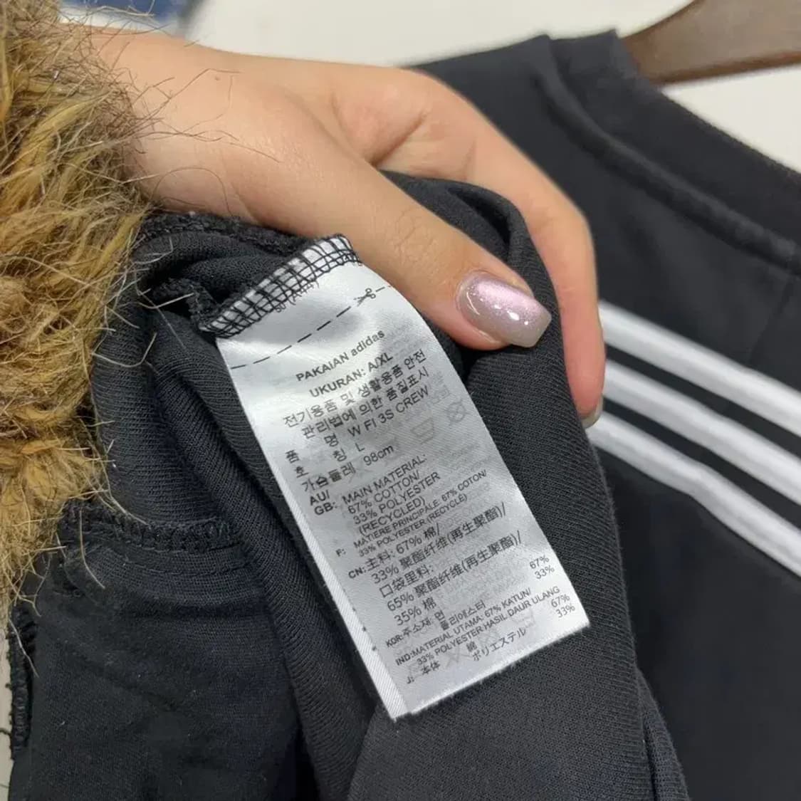 (95) 아디다스 여성 스트릿 삼선 크롭 맨투맨 긴팔 티 상품이미지6