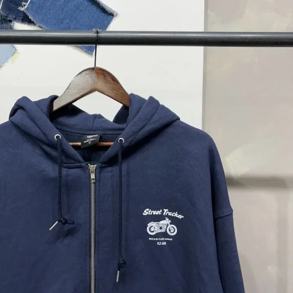 (105) 포에버21 여성 캐주얼 기모 프린팅 후드집업 자켓 상품이미지3