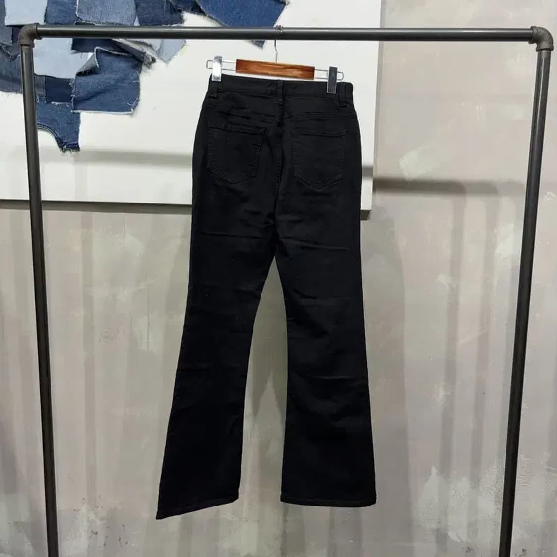 (26인치) 미쏘 여성 캐주얼 스판 블랙진 흑청바지 상품이미지3