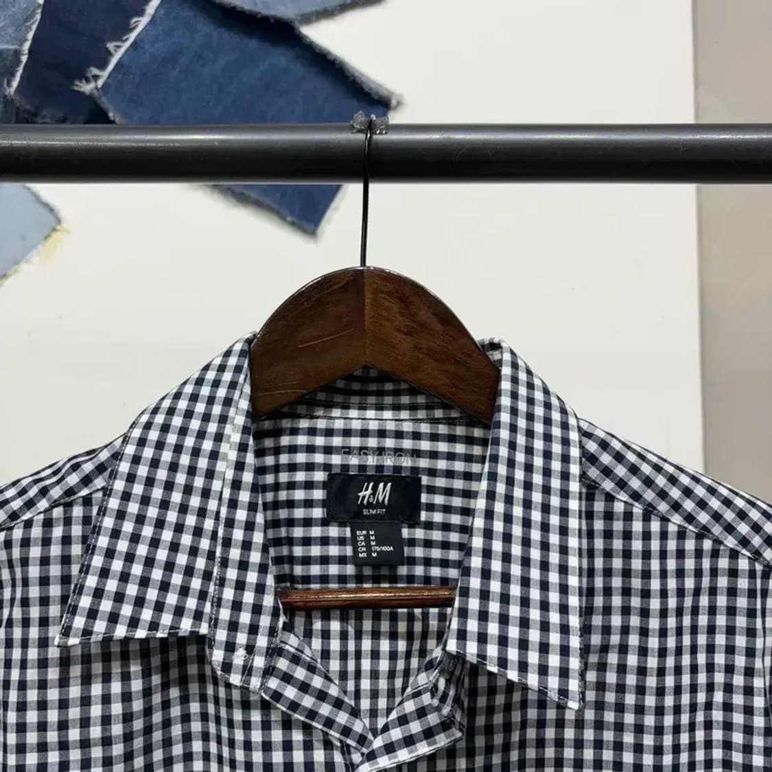 (105) H.M 흐앤므 캐주얼 체크 셔츠 남방 상품이미지2