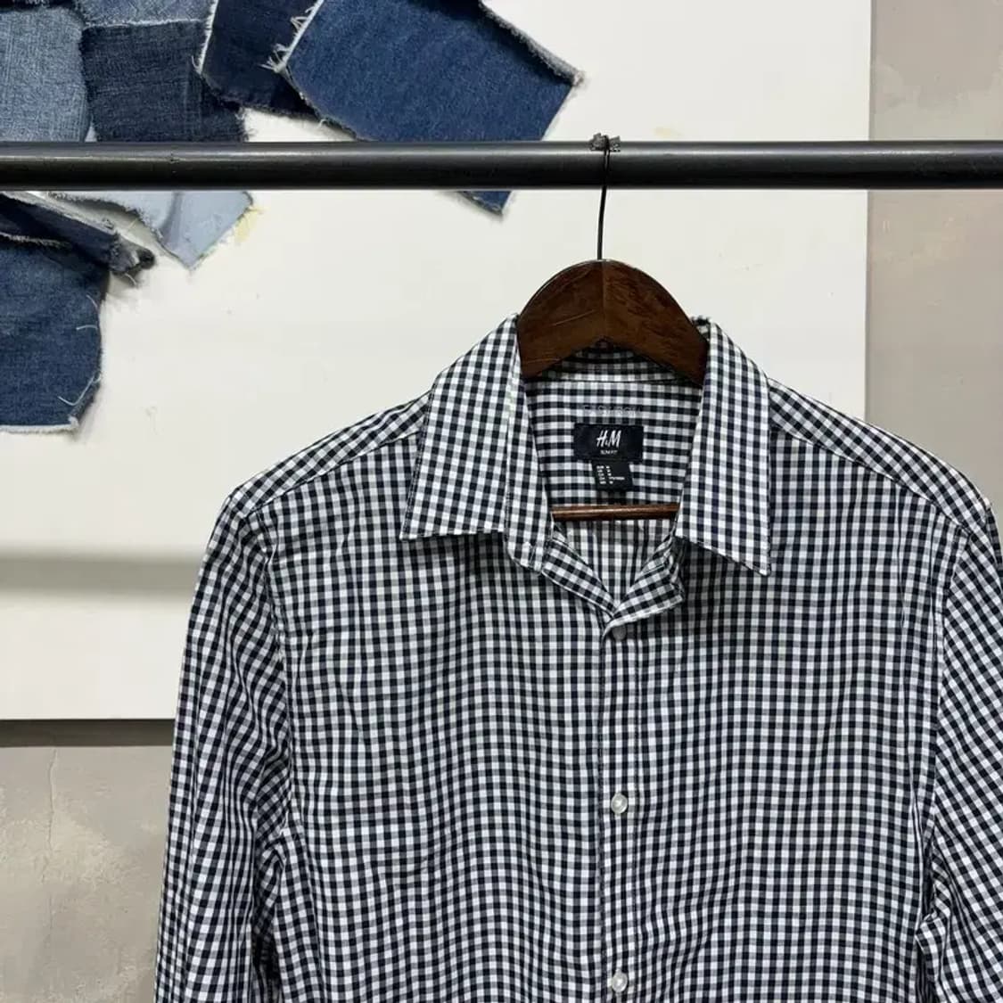 (105) H.M 흐앤므 캐주얼 체크 셔츠 남방 상품이미지3