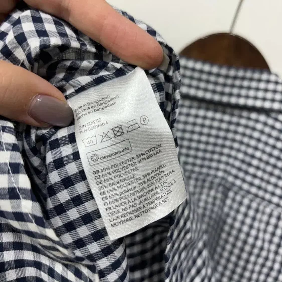 (105) H.M 흐앤므 캐주얼 체크 셔츠 남방 상품이미지5