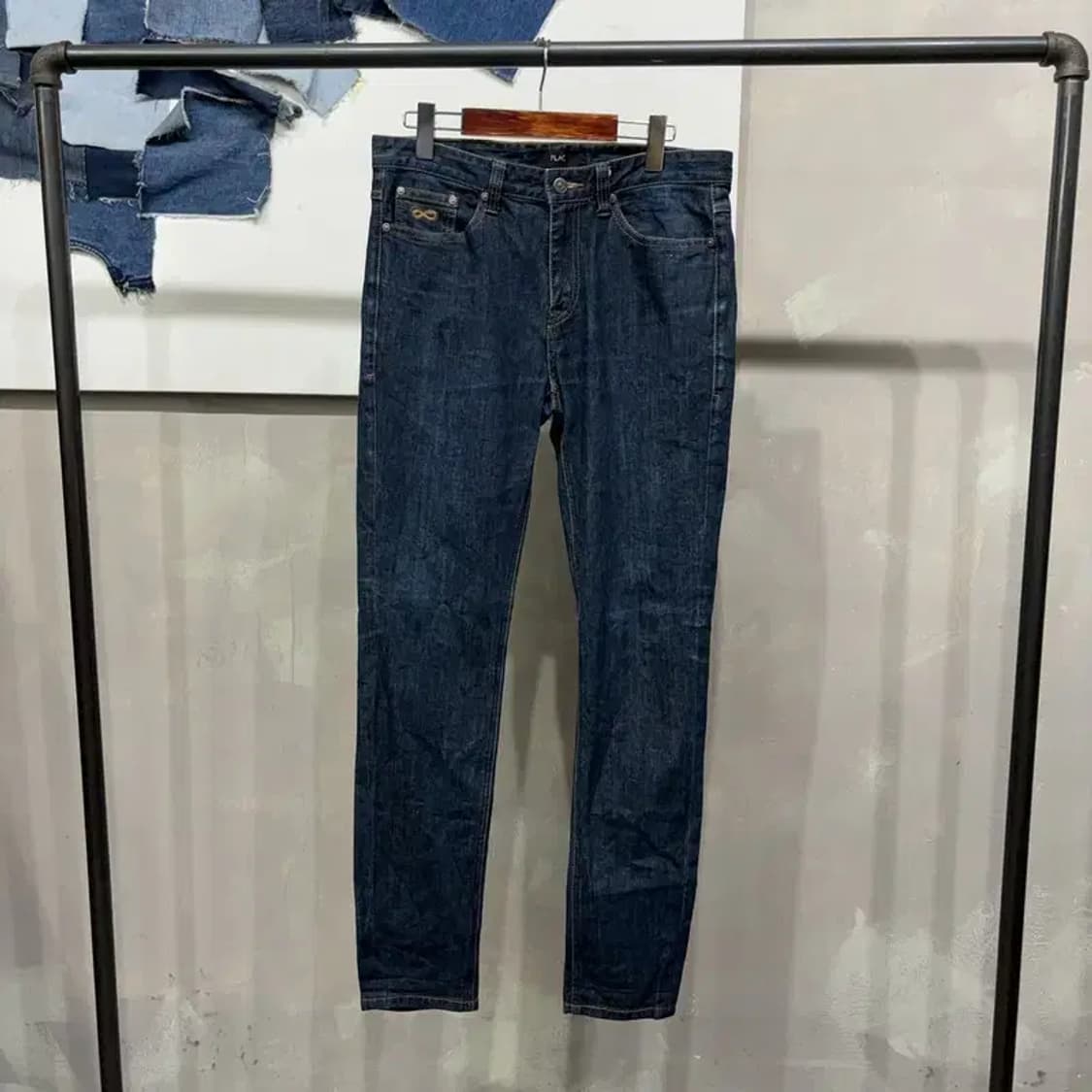 (34인치) 플랙진 캐주얼 진청바지 데님팬츠 상품이미지1