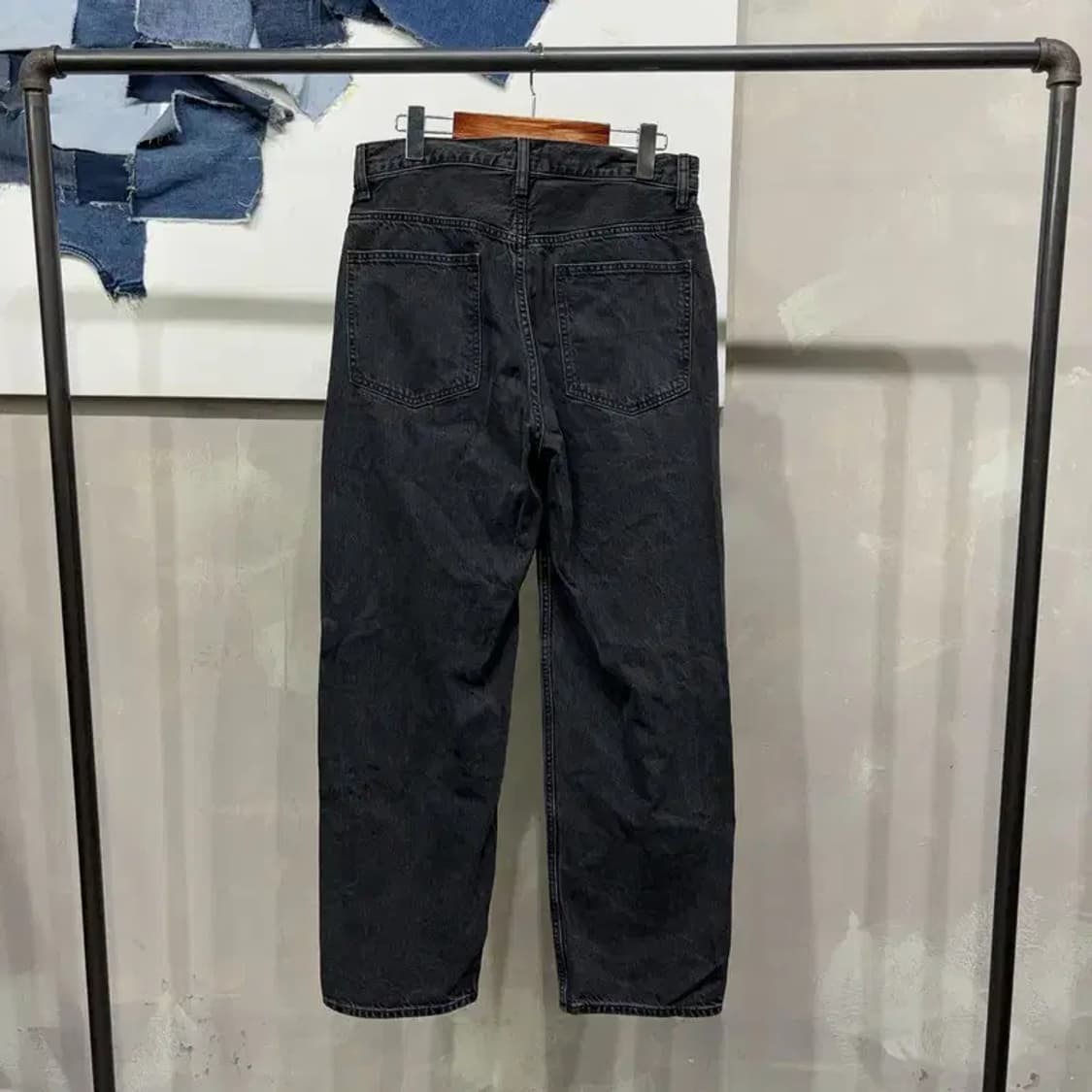 (30인치) 유니클로 캐주얼 워싱 흑청바지 데님팬츠 상품이미지3