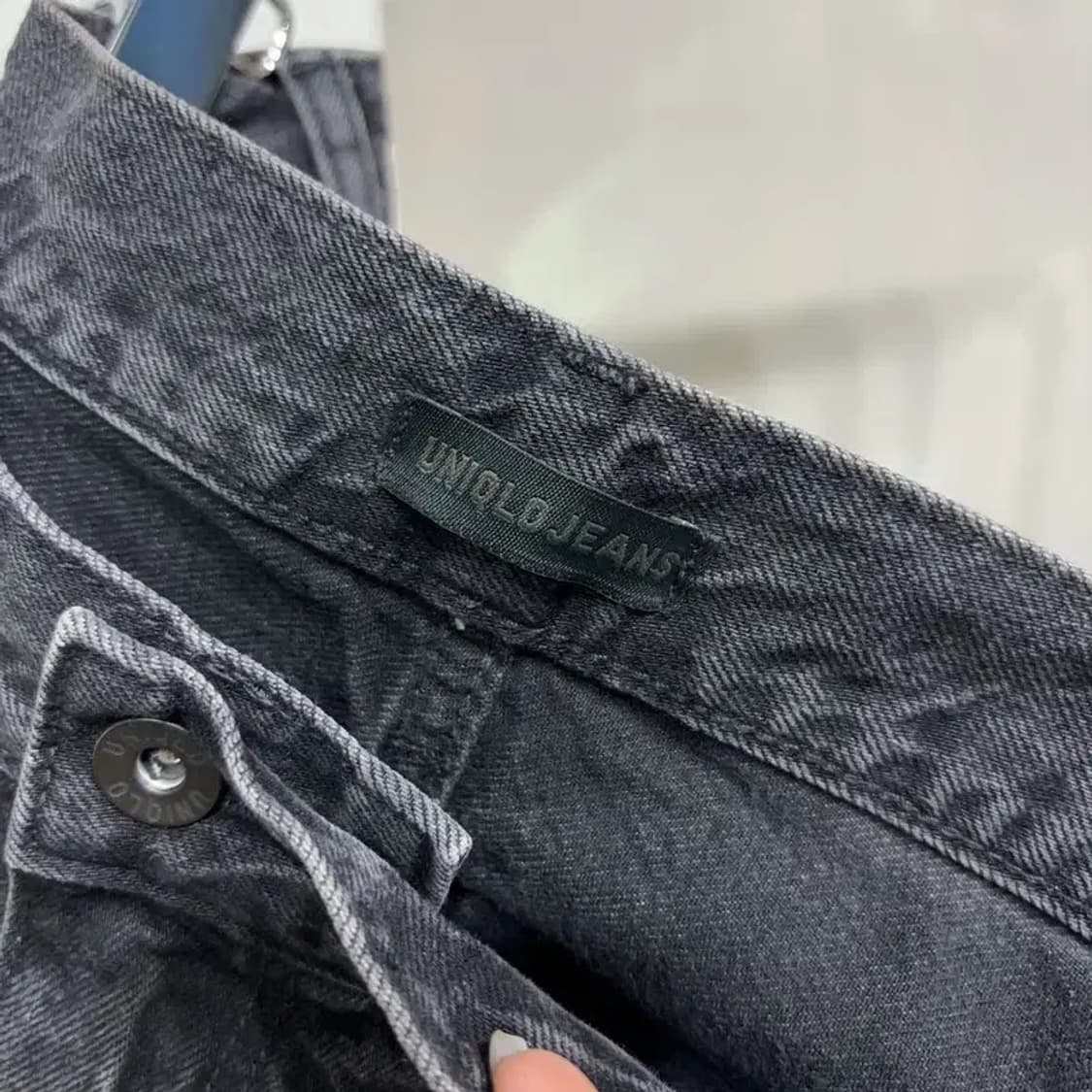 (30인치) 유니클로 캐주얼 워싱 흑청바지 데님팬츠 상품이미지5